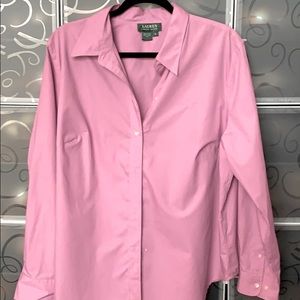 Lauren lavender blouse button down sz 1x